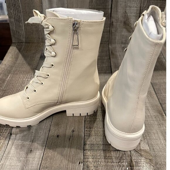 Clear by Dolce Vita | Ivory Leather Lottie Boots | Size 6.5 - Picture 3 of 15